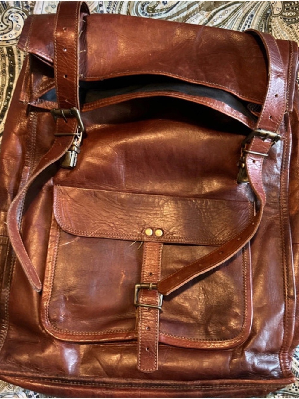 Women's Brown Leather Backpack โ Classic Everyday Carry